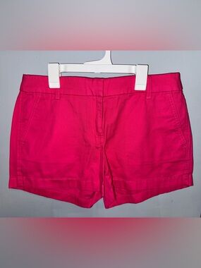 J. Crew Bright Pink Cotton Bermuda Shorts